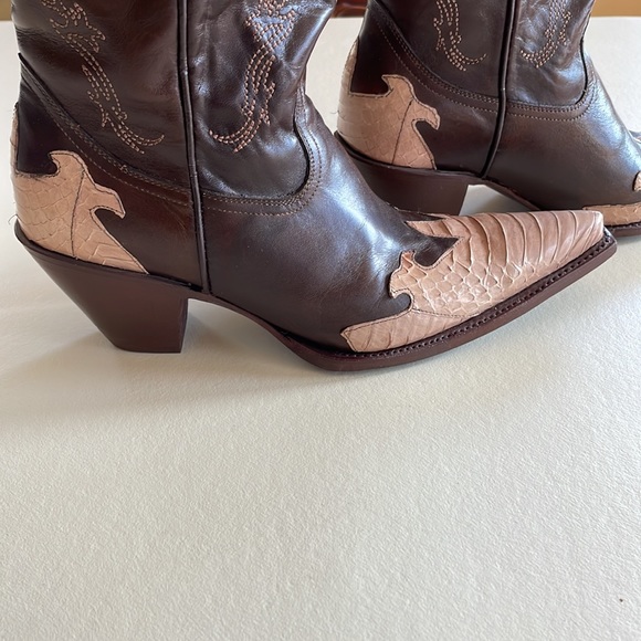 NWOT Exotic Leather Western Boots, sz. 9 - Picture 4 of 11